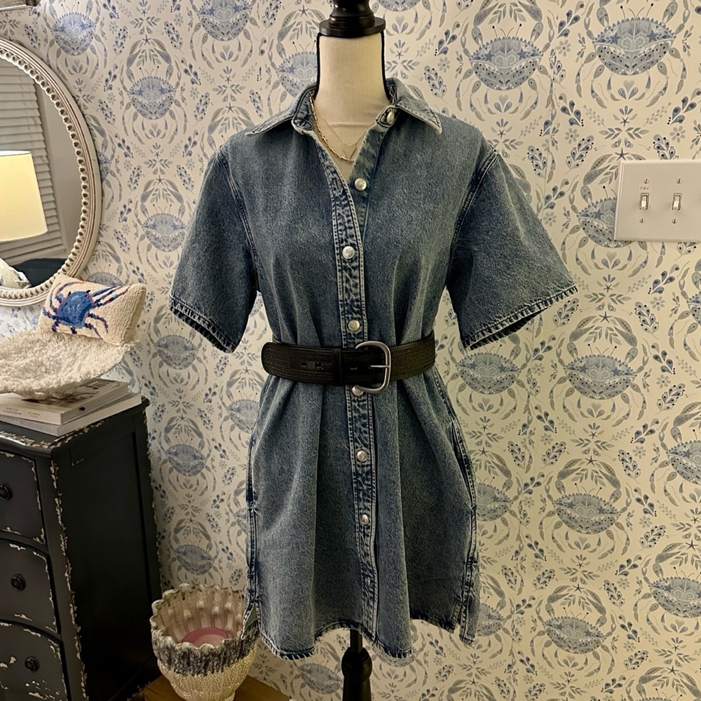 NWT | Rag & Bone - The Carter Denim Dress - Elle Wash - Picture 12 of 15